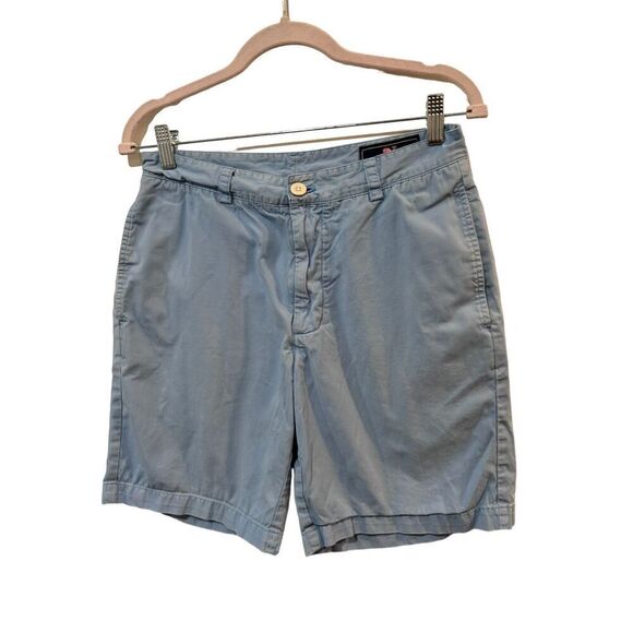 Vineyard Vines By Shep & Ian Light Blue Flat Front Chino Club Short Size 30 - Picture 2 of 14